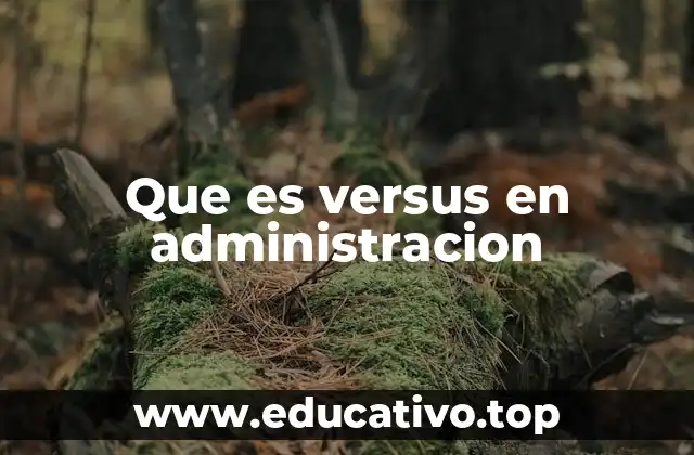 Que es versus en administracion
