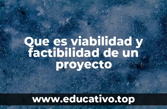 Que es viabilidad y factibilidad de un proyecto