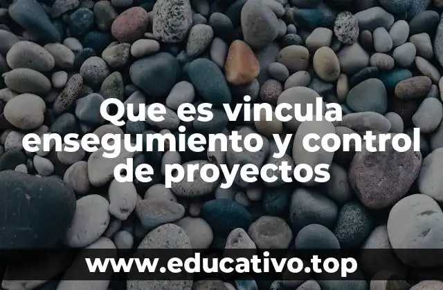 Que es vincula ensegumiento y control de proyectos
