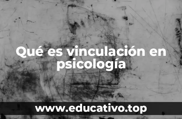 Qué es vinculación en psicología