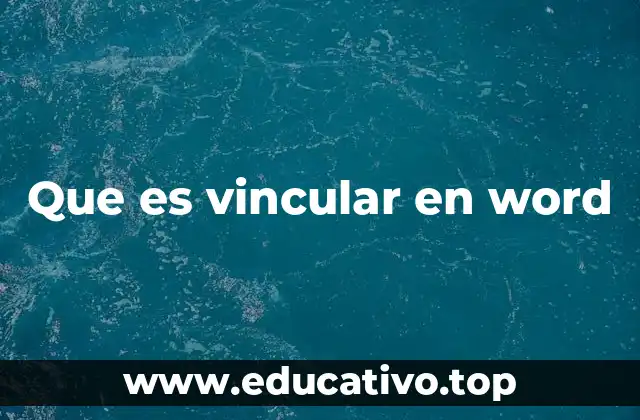 Que es vincular en word