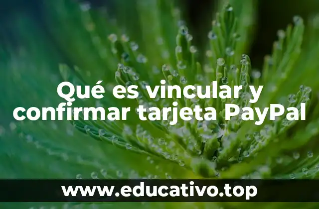 Qué es vincular y confirmar tarjeta PayPal