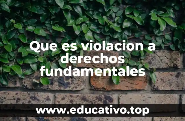 Que es violacion a derechos fundamentales