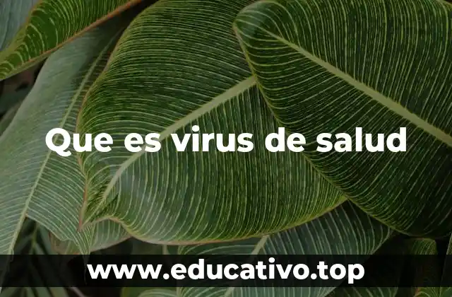 Que es virus de salud