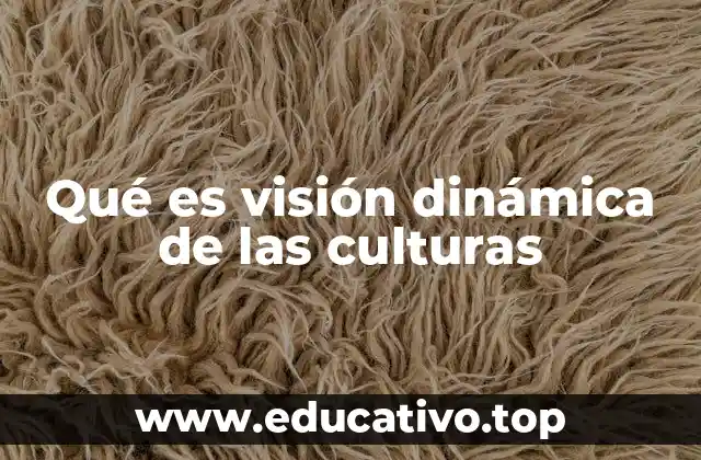 Qué es visión dinámica de las culturas