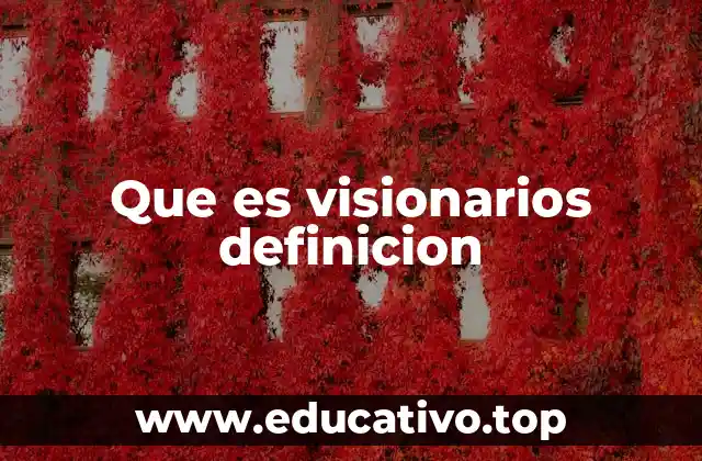 Que es visionarios definicion