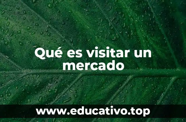 Qué es visitar un mercado