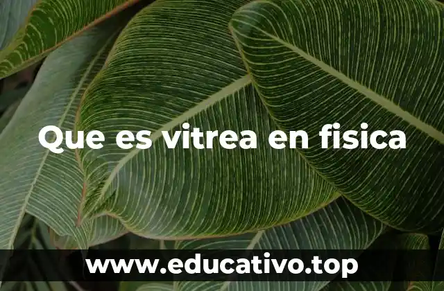Que es vitrea en fisica