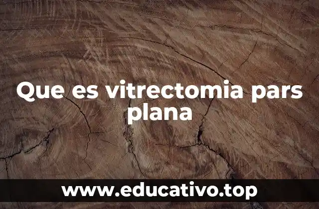 Que es vitrectomia pars plana