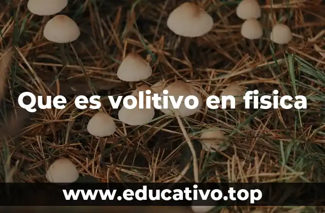 Que es volitivo en fisica