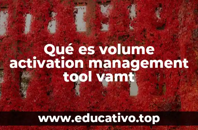 Qué es volume activation management tool vamt