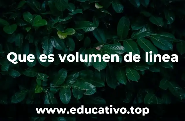 Que es volumen de linea