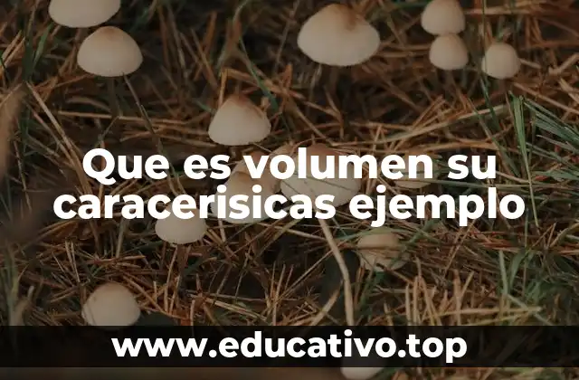 Que es volumen su caracerisicas ejemplo