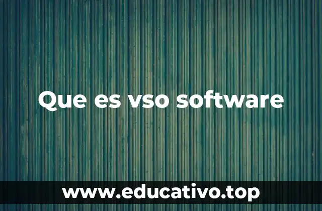 Que es vso software