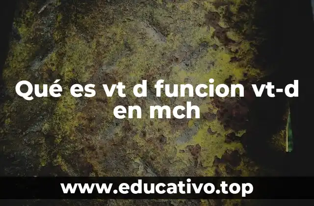 Qué es vt d funcion vt-d en mch