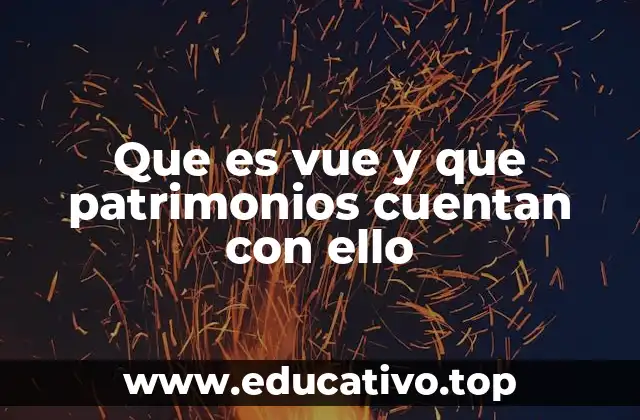 Que es vue y que patrimonios cuentan con ello