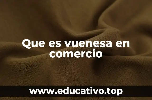 Que es vuenesa en comercio