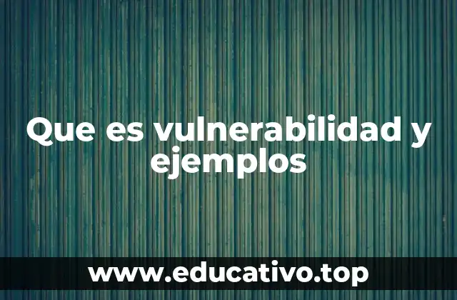 Que es vulnerabilidad y ejemplos