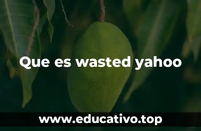 Que es wasted yahoo