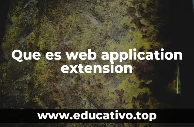 Que es web application extension
