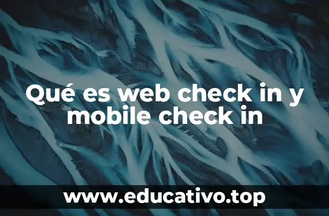 Qué es web check in y mobile check in