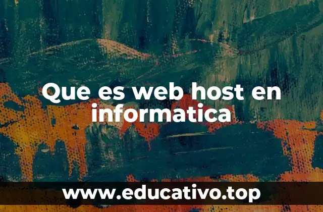 Que es web host en informatica
