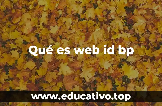 Qué es web id bp