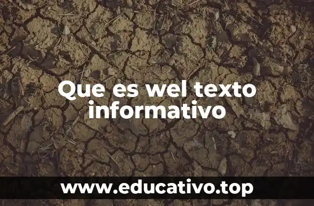 Que es wel texto informativo