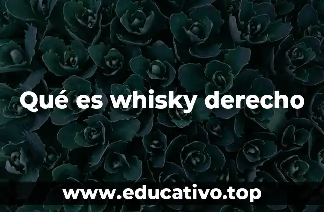 Qué es whisky derecho