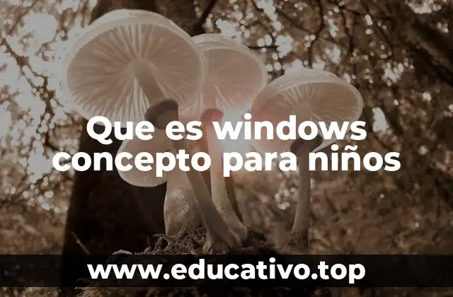 Que es windows concepto para niños