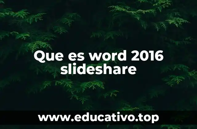 Que es word 2016 slideshare