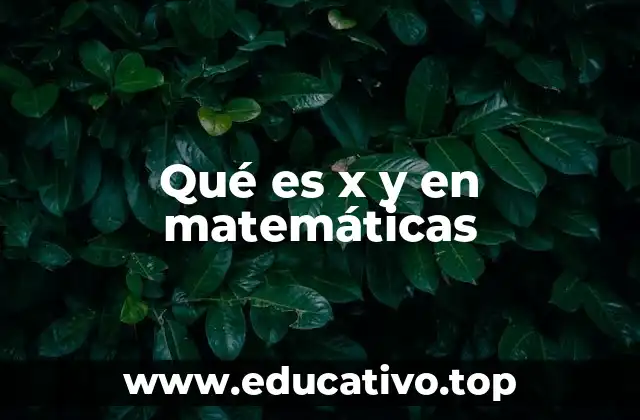 Qué es x y en matemáticas