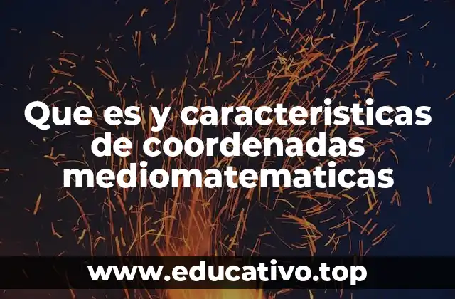 Que es y caracteristicas de coordenadas mediomatematicas