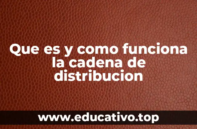 Que es y como funciona la cadena de distribucion