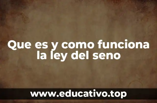 Que es y como funciona la ley del seno