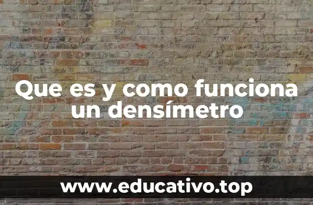 Que es y como funciona un densímetro