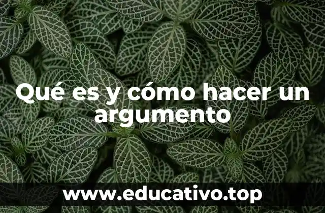 Qué es y cómo hacer un argumento