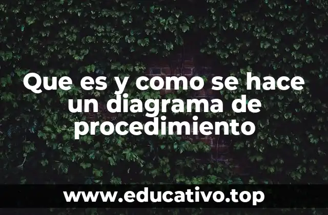 Que es y como se hace un diagrama de procedimiento