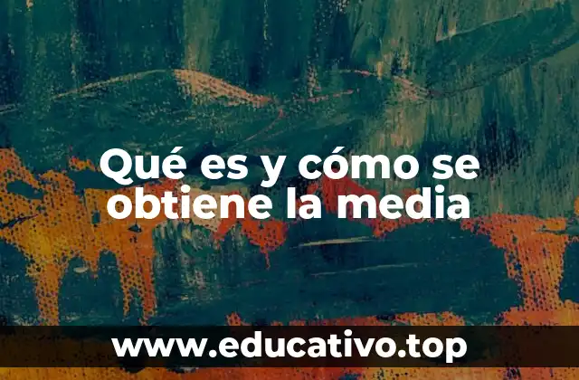 Qué es y cómo se obtiene la media