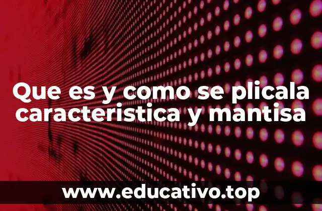 El papel de la característica y la mantisa en la notación científica