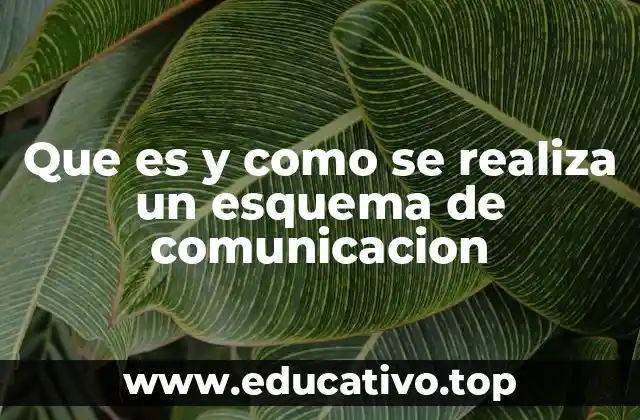 Que es y como se realiza un esquema de comunicacion