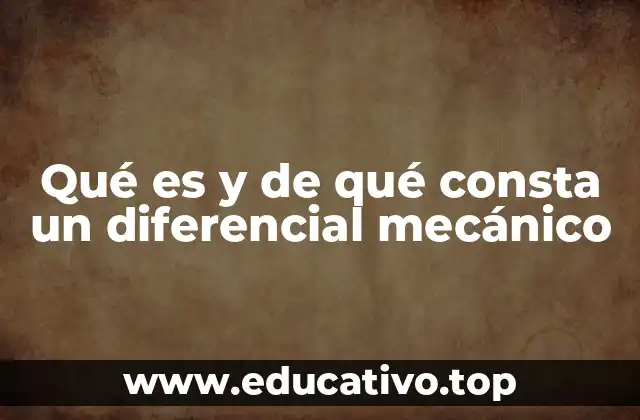 Qué es y de qué consta un diferencial mecánico