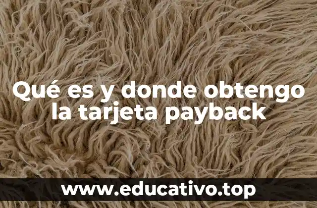 Qué es y donde obtengo la tarjeta payback