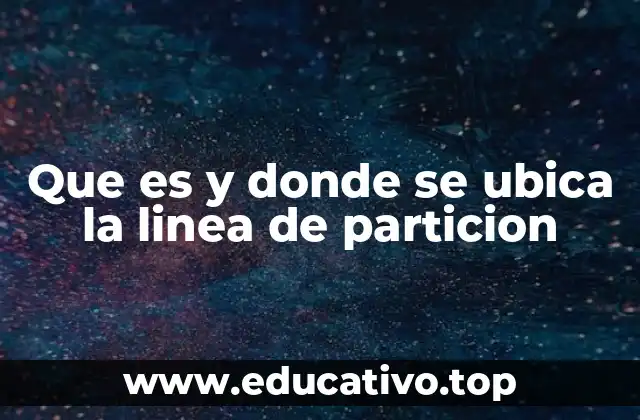 Que es y donde se ubica la linea de particion