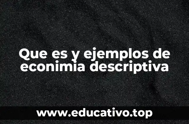 Que es y ejemplos de econimia descriptiva