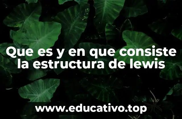 Que es y en que consiste la estructura de lewis