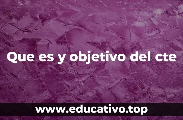 Que es y objetivo del cte