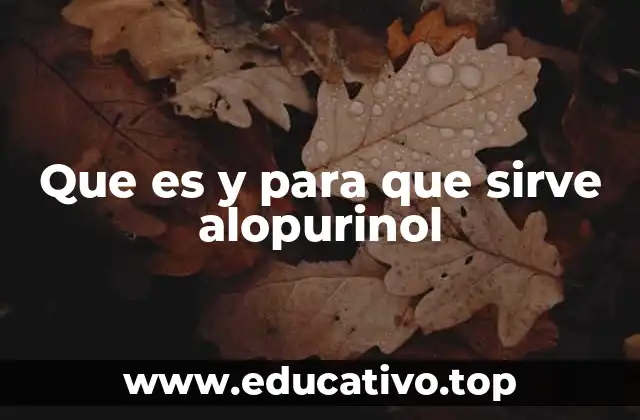 Que es y para que sirve alopurinol