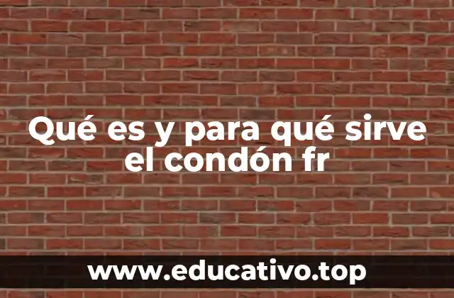 Qué es y para qué sirve el condón fr