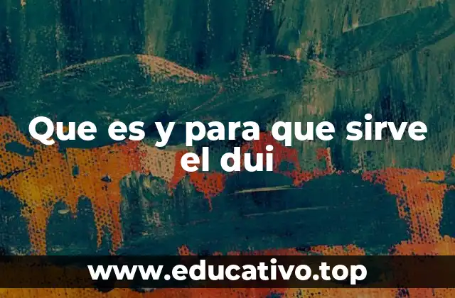 Que es y para que sirve el dui